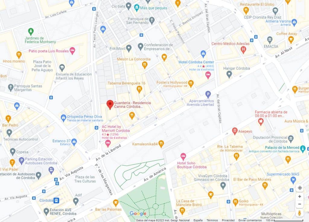 mapa de google úbicacion de la residencia Canina Rastadog