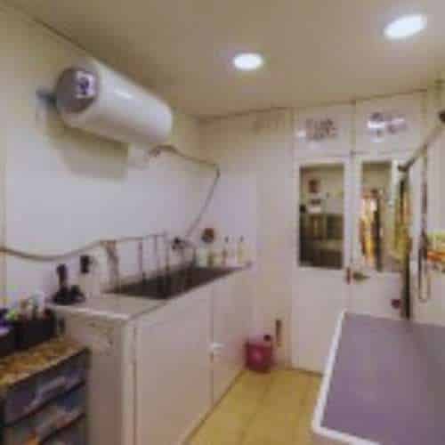 Interior de la Clínica Veterinaria Dr. Galacho en Málaga, mostrando la zona de trabajo y los equipos.