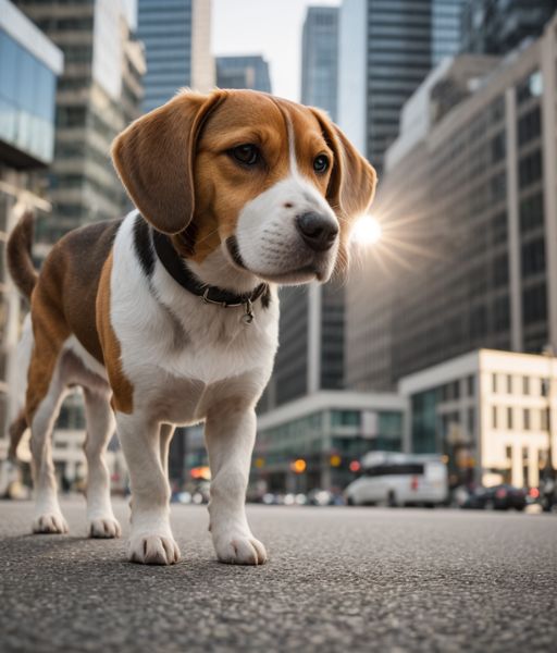 Beagle en la ciudad, una de las razas de perro más populares - www.mundodog.es
