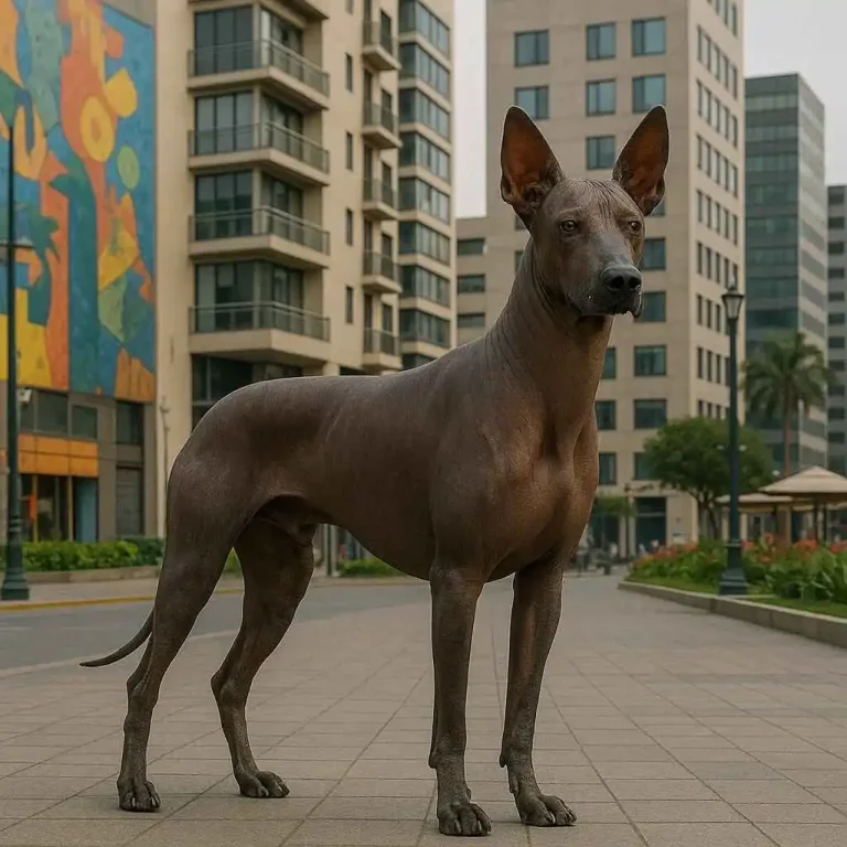 Perro sin pelo peruano en la ciudad, símbolo ancestral en el mundo moderno - www.mundodog.es
